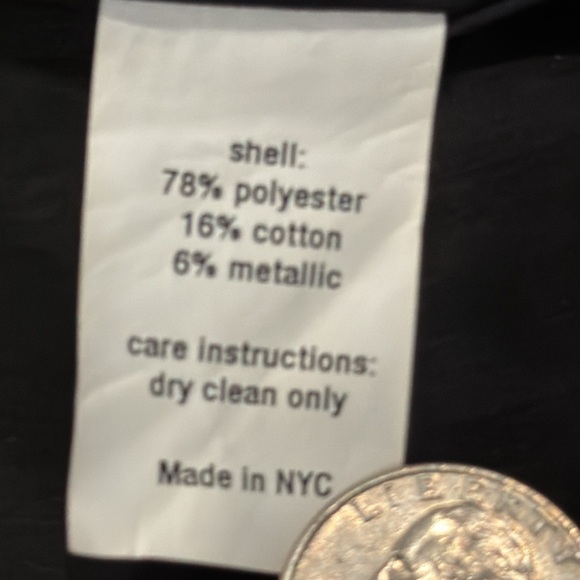 Hutch Off-Shoulder Black & Silver Floral Metallic Thread Brocade Dress Size 4 - Picture 9 of 12